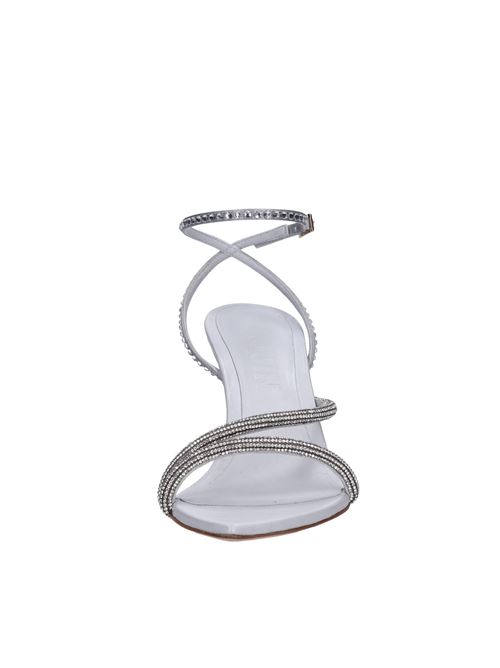 Crystal and rhinestone leather sandals 3JUIN | GIGLIO-SS24 95 SYRIA PULPPERLA